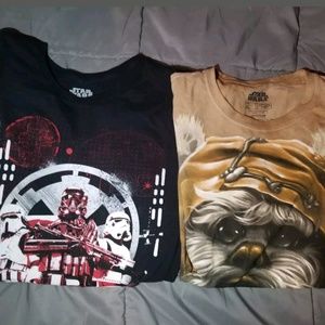 Vintage Star Wars Graphic T Shirts Lot of Two XL